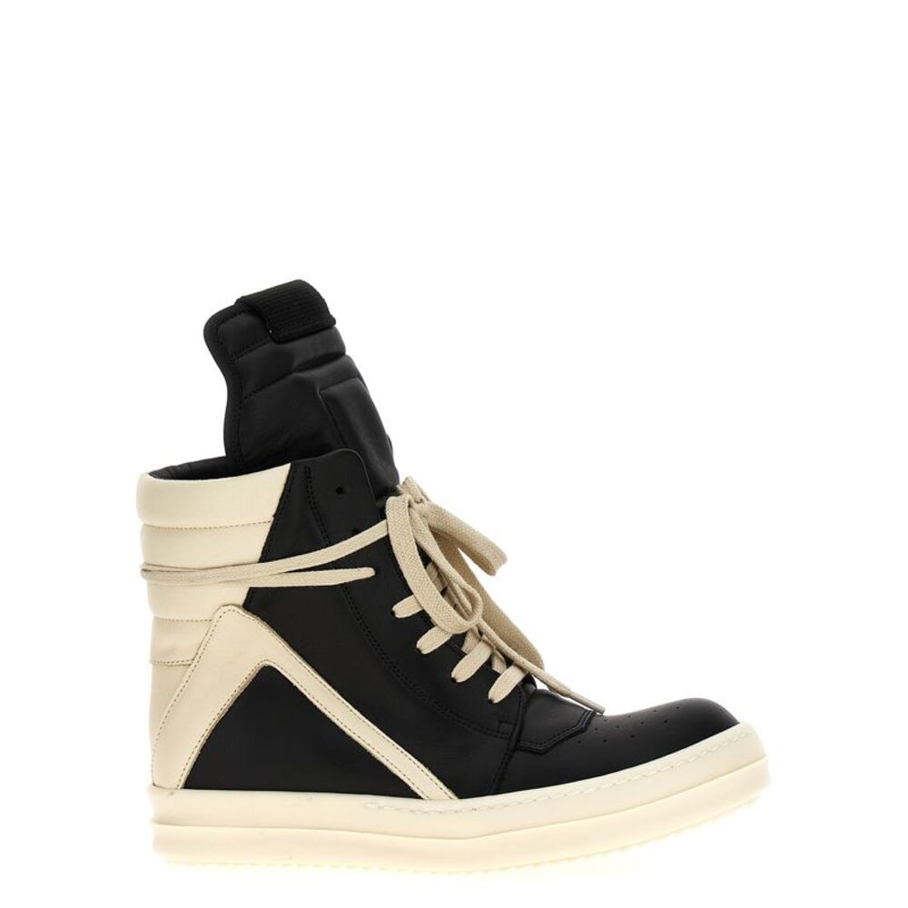 Rick Owens Bicolor Calfskin Athletic Men's Sneakers